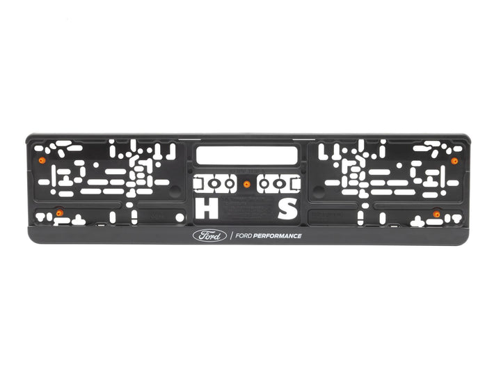 Jeu de 2 supports plaque immatriculation noirs avec logo blanc Ford Performance