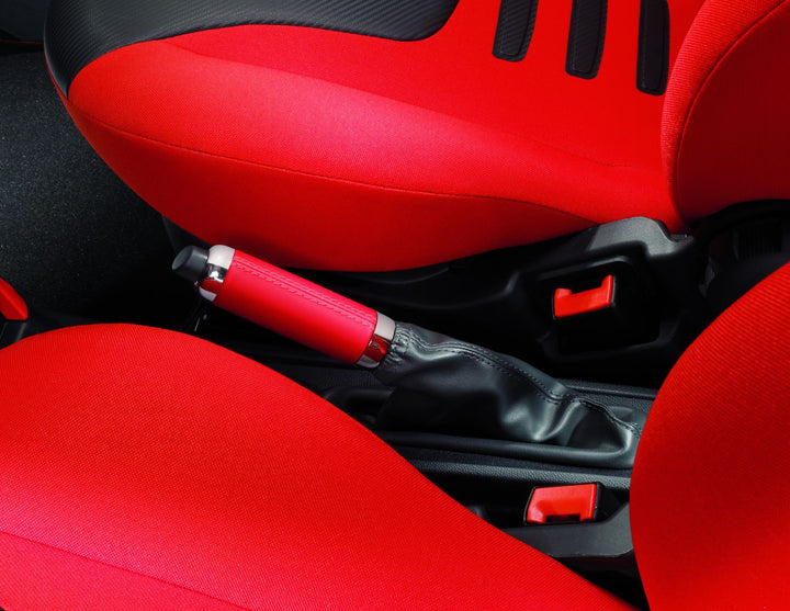 Originale Ford Ka Pommeau de frein à main rouge Sunrise avec inserts chromés