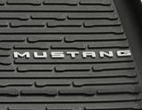 Tapis de sol en caoutchouc avant et arrière noirs pour Ford Mustang