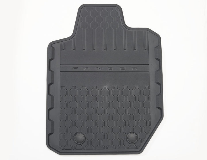 Tapis de sol en caoutchouc avant et arrière noir pour Ford Ranger