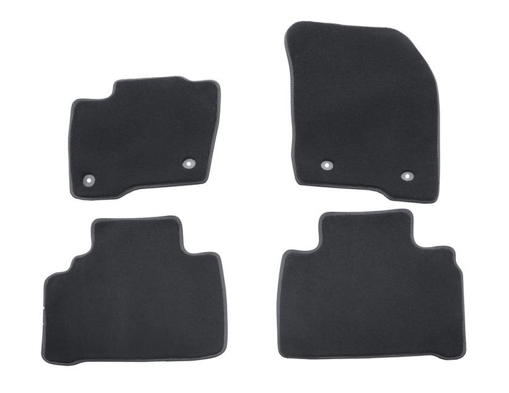 Tapis de sol velours Premium avant et arrière noirs pour Ford S-MAX