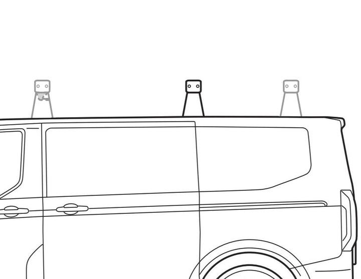 Ford Tourneo/Transit Custom Q-Top® (Q-Tech)* Barres de toit transversales 1 barre de toit transversale