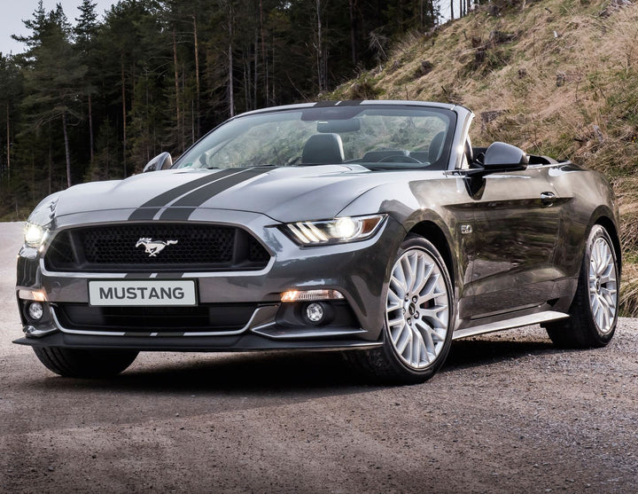 Bandes décoratives autocollantes noires Herpa print Ford Mustang 03/2018-03/2023