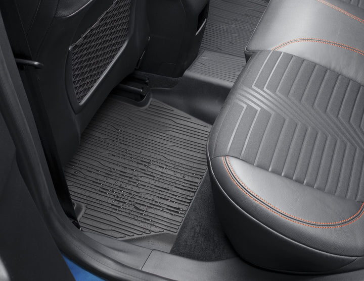 Ford Tapis de sol en Caoutchouc antidérapant arrière noir Jeu de 2 avec rebords