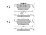 Kit plaquettes de frein avant Tarox pour Ford Fiesta utilisation sur circuit