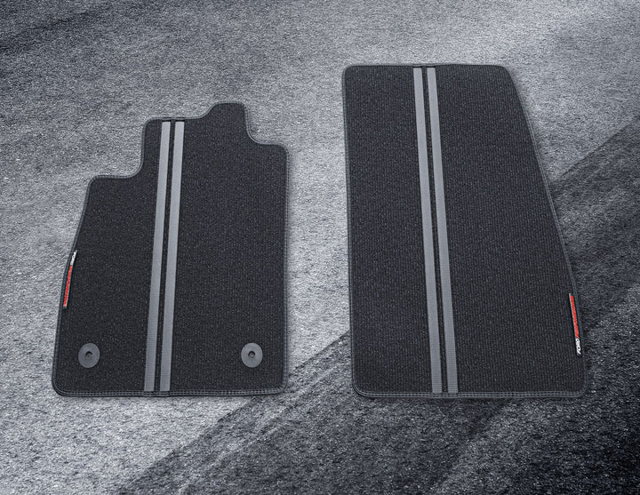 Tapis de sol avant noir Ford surpiqûres et logo Performance en relief