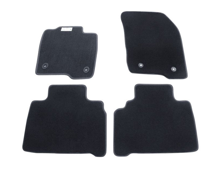 Tapis de sol velours Premium avant et arrière noirs pour Ford S-MAX