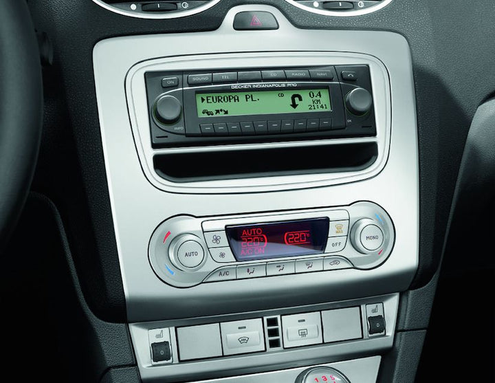 Originale Ford Focus 01/2008-12/2010 Façade pour autoradio format DIN argent