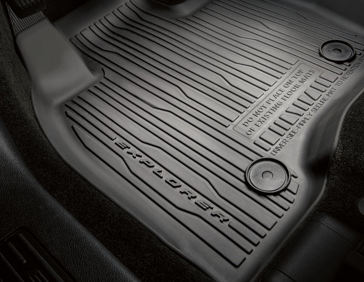 Tapis de sol en caoutchouc avec bords relevés pour Ford Explorer PHEV