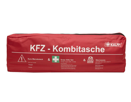 Kalff* Pack Sécurité dans un sac en nylon rouge,Standard «&nbsp;Trio&nbsp;»