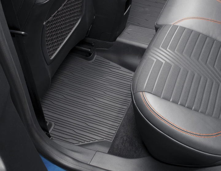 Ford Tapis de sol en Caoutchouc antidérapant arrière noir Jeu de 2 avec rebords