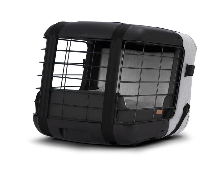 Caisse de transport 4pets Caree pour chiens et chats « Cool Grey » jusqu’à 8 kg