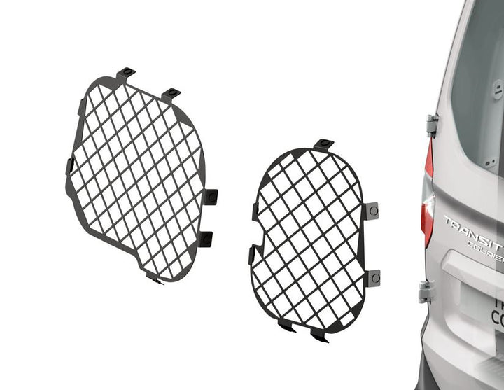 Protection grillagée vitre arrière portes arrière battantes Ford Transit Courier