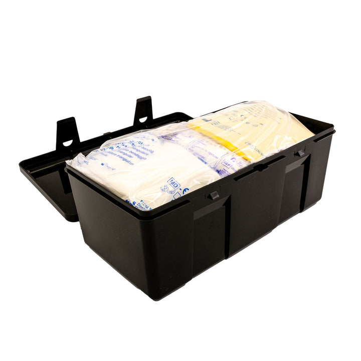 Kalff* Trousse de premiers secours Intégrée dans une boîte en plastique noir