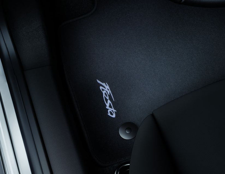 Tapis de sol en velours avant noir pour Ford Fiesta 09/2008-06/2017