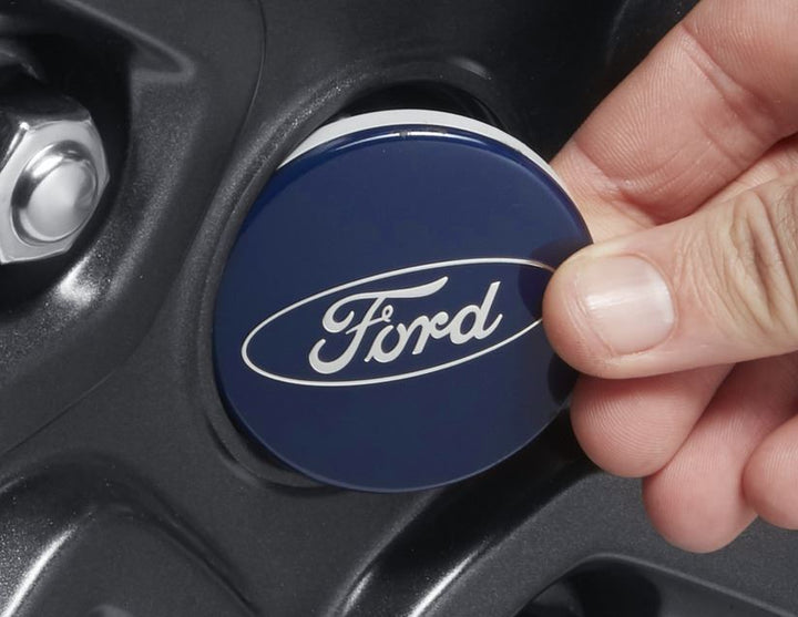Originale Ford Enjoliveur de moyeu bleu,avec logo Ford