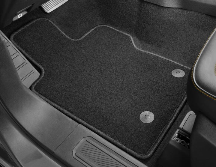 Tapis de sol en velours avant et arrière noir pour Ford Bronco