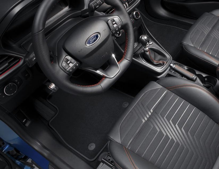 Ford Tapis de sol Velour avant avec surpiqûres gris métal origine constructeur