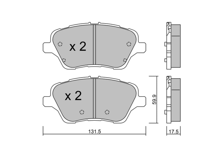 Kit plaquettes de frein avant Tarox Strada 122 (voies rapides) pour Ford Fiesta