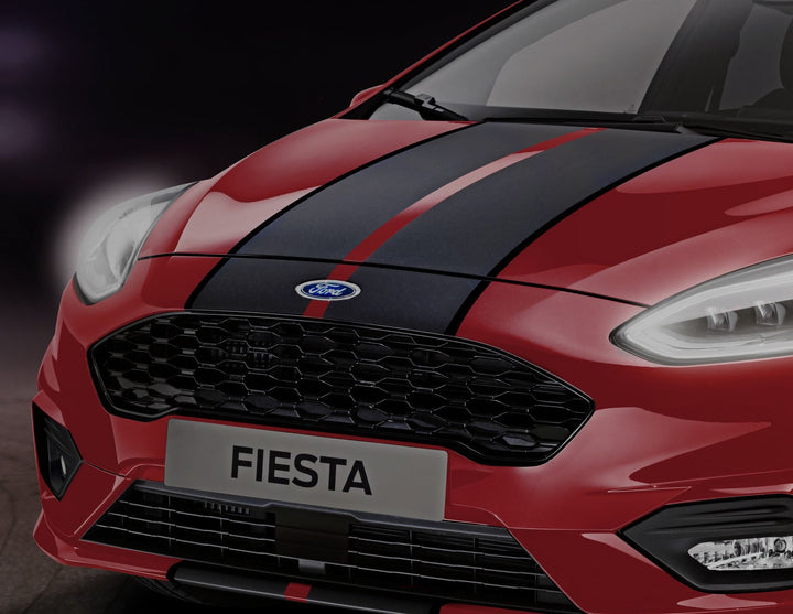 Bandes décoratives pour capot moteur pour Ford Fiesta à partir de 07/2017