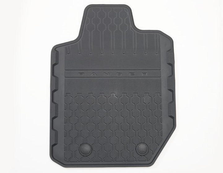Tapis de sol en caoutchouc avant et arrière noir pour Ford Ranger