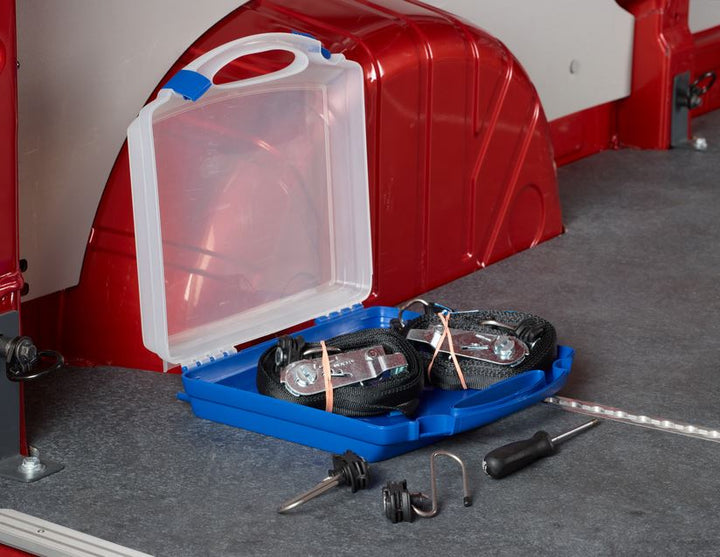 Originale Ford Transit/Transit Custom Pack de fixation de chargement Coffre bleu et blanc translucide