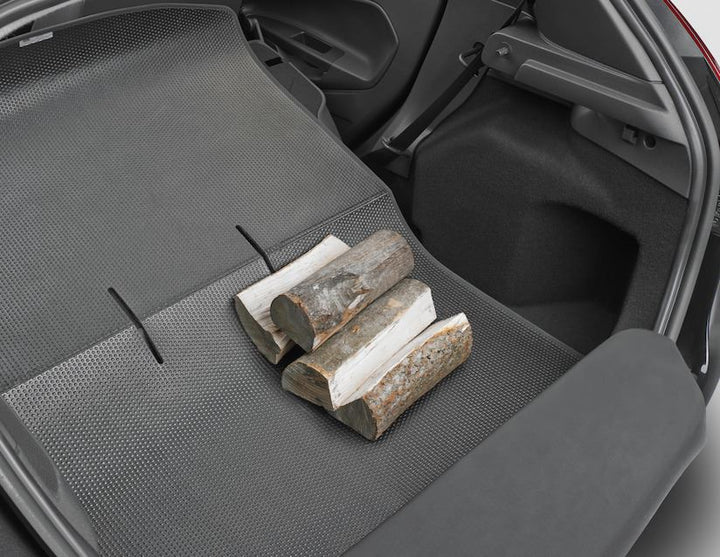 Tapis de coffre reversible et dépliable noir pour Ford Fiesta