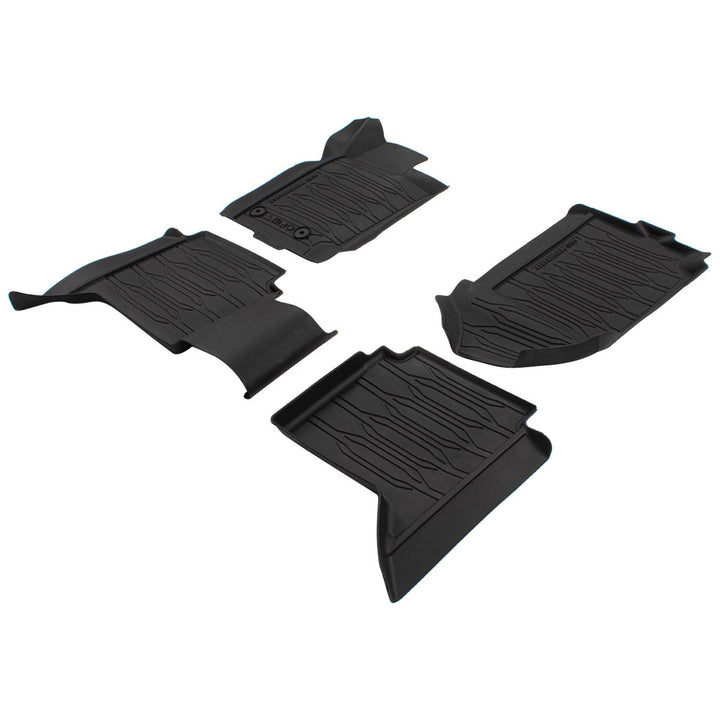 Ford Tapis de sol noir caoutchouc à rebords avant et arrière pour Ford  Ranger