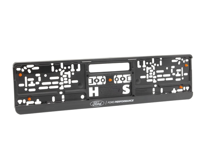 Jeu de 2 supports plaque immatriculation noirs avec logo blanc Ford Performance