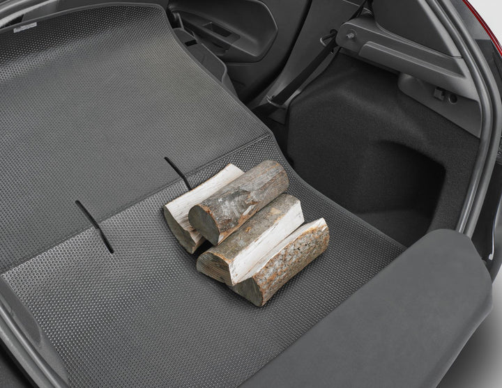 Tapis de coffre reversible et dépliable noir pour Ford Fiesta