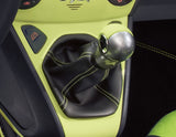 Originale Ford Ka Pommeau de levier de vitesses finition aluminium avec insert en cuir vert Jump