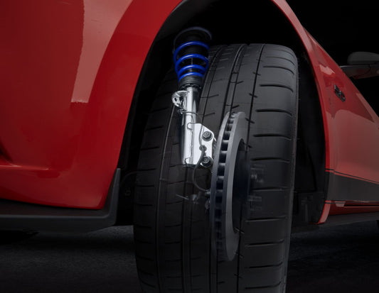 Originale Ford Mustang Kit de suspension avec ressorts hélicoïdaux sur amortisseurs acier inoxydable avec ressorts laqués en bleu Ford Performance
