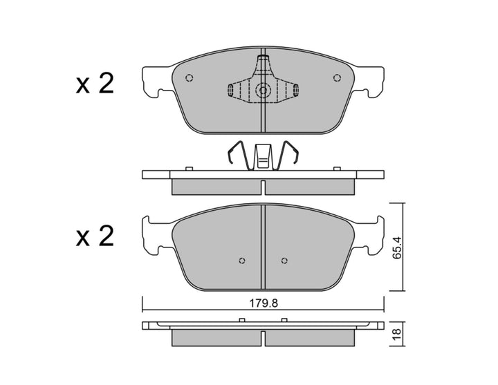 Kit plaquettes de frein avant Tarox pour Ford Fiesta utilisation sur circuit