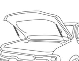 Ford Ranger à partir de 06/2022 Pickup Attitude* Kit de vérins de capot moteur