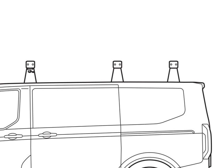 Barres de toit transversales 3 barres Q-Top (Q-Tech) Ford Tourneo/Transit Custom