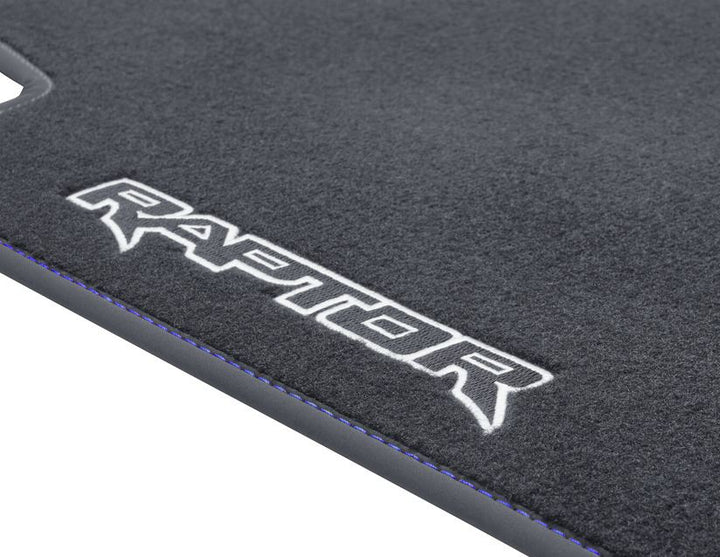 Tapis de sol en velours avant noir pour Ford Ranger 02/2019-06/2022